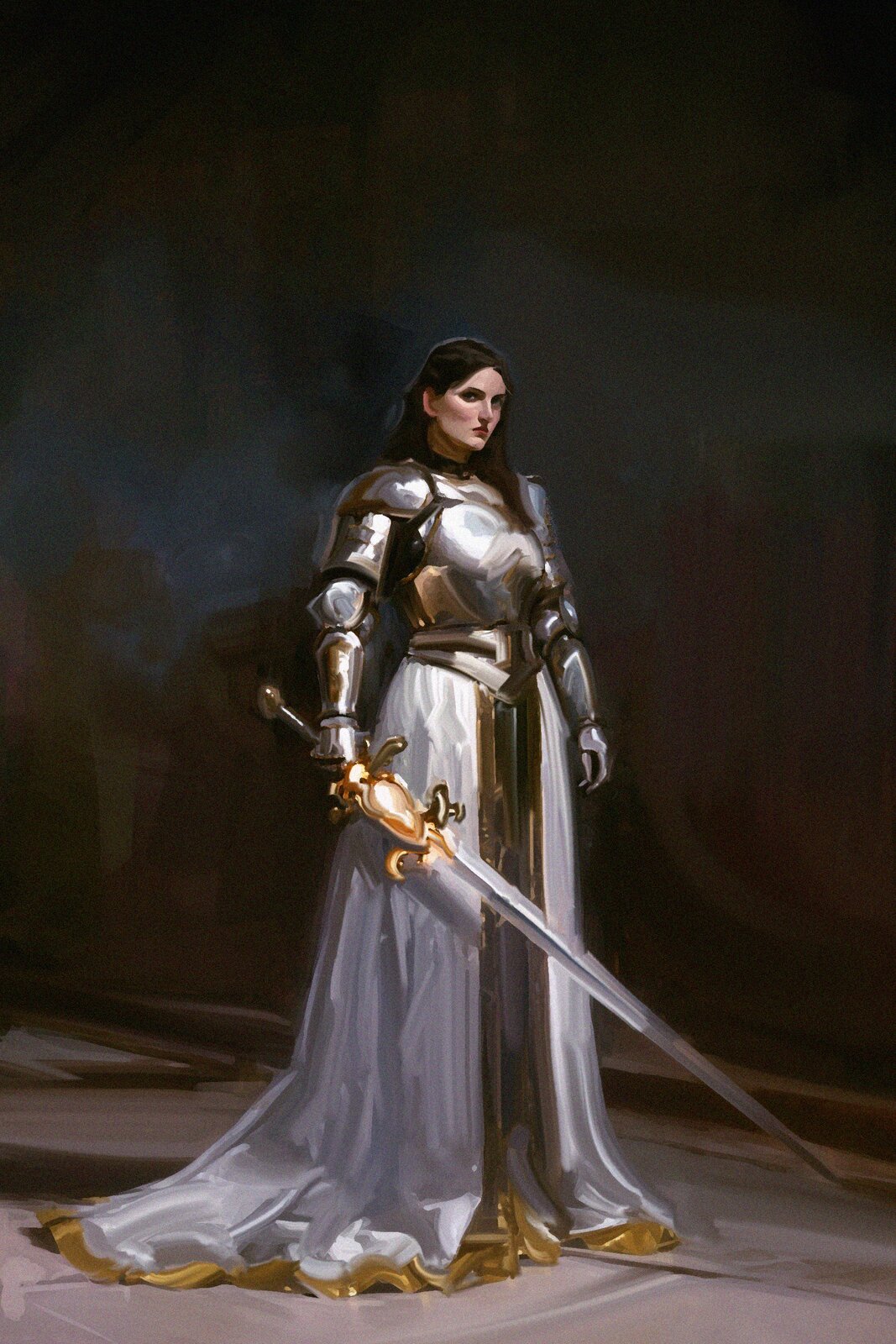Knight in white armor — card art